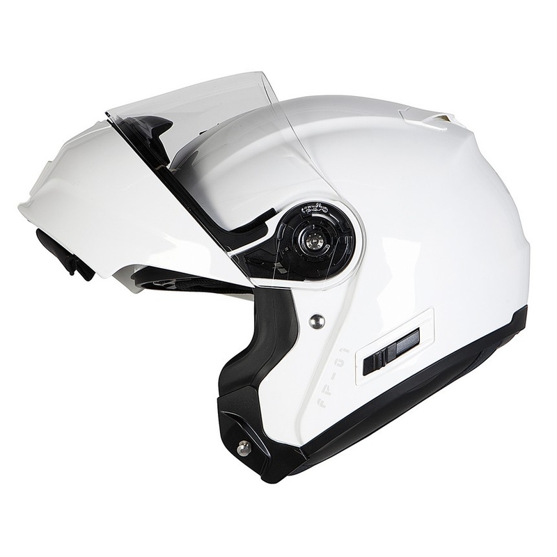 Cască de motocicletă Ozone FP-01 albă tip-up lichidare
