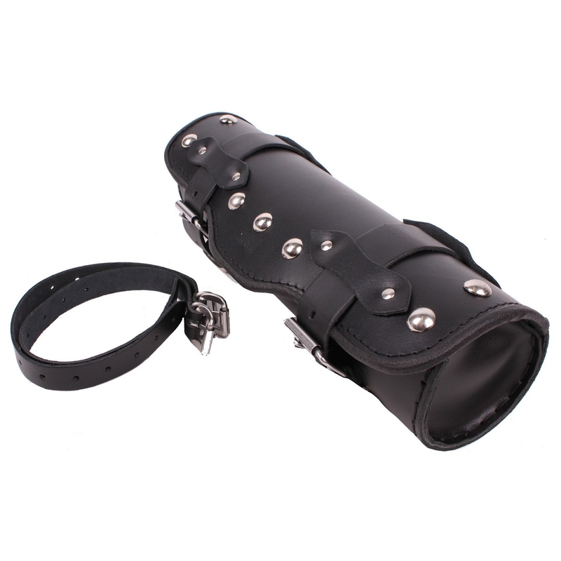 Geantă moto de piele pentru furcă Chopper/Custom RSA-6B