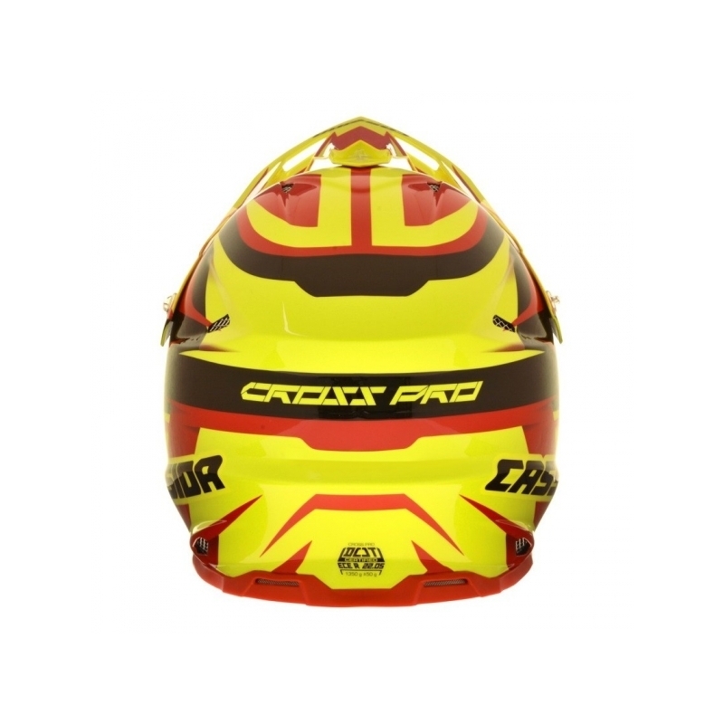 Casca de motocross Cassida Cross Pro - roșu/galben/negru lichidare