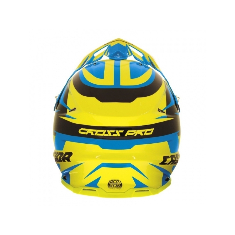 Cască de motocross Cassida Cross Pro - albastru/galben/negru