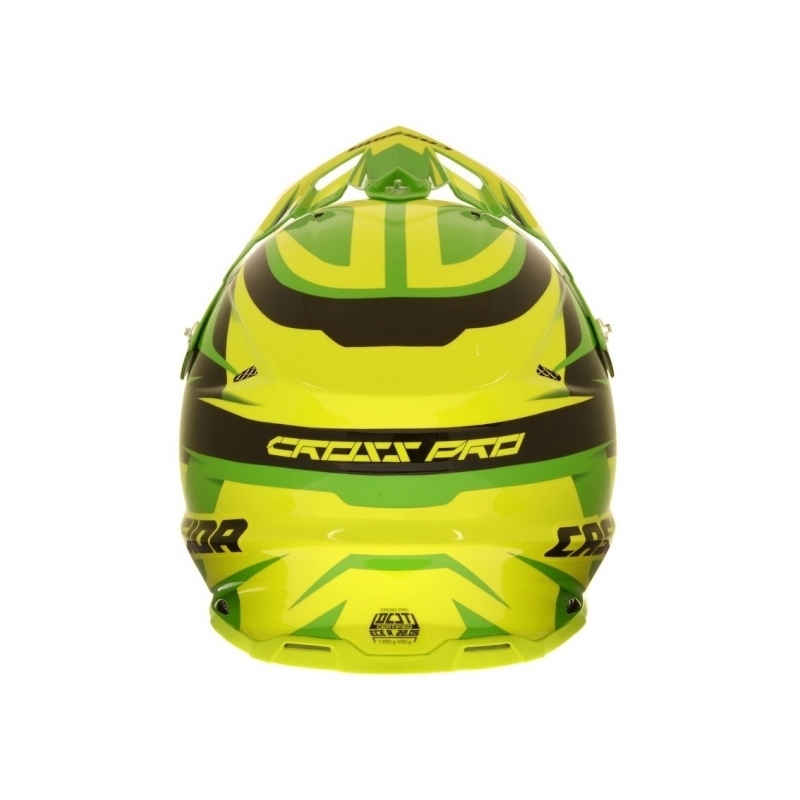 Cască de motocross Cassida Cross Pro - verde/galben/negru