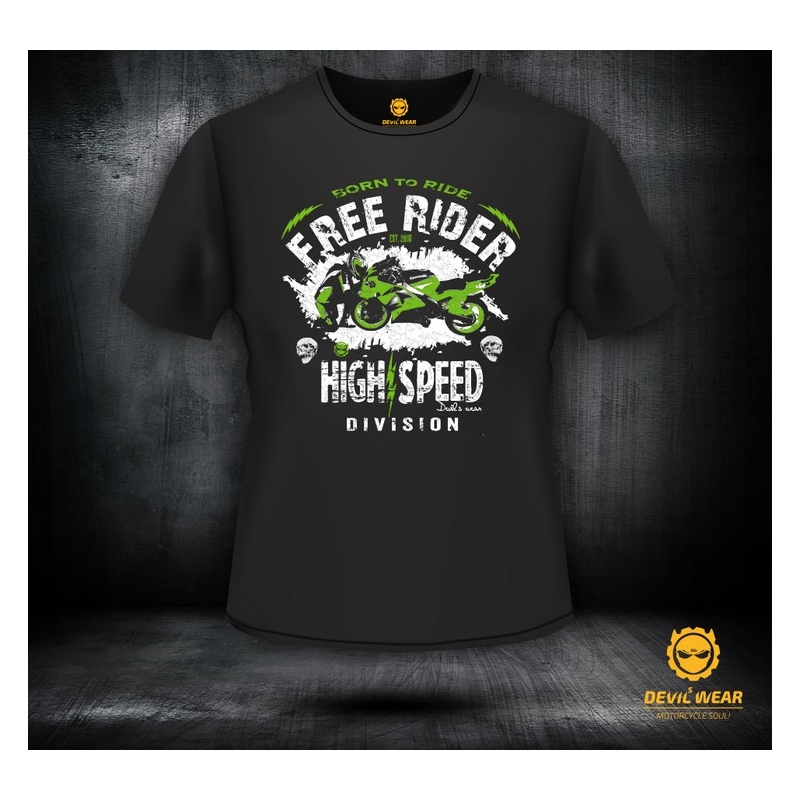 Tricou pentru bărbați Devils Wear - Free Rider Kawasaki ZX6 R Ninja