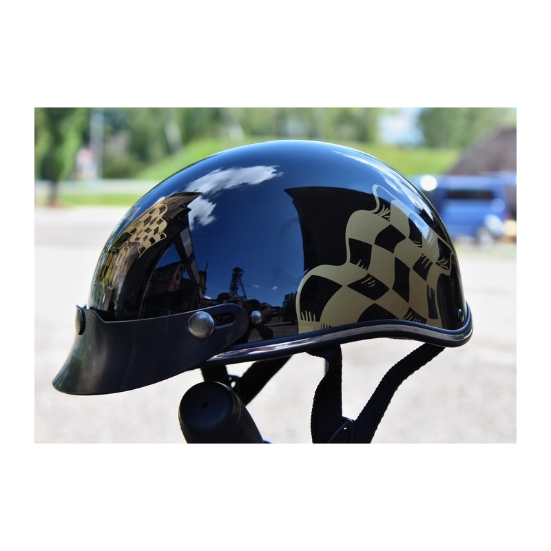 Cască de motocicletă braincap RSA Flag negru lucios