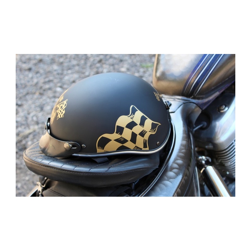 Cască de motocicletă braincap RSA Flag negru mat