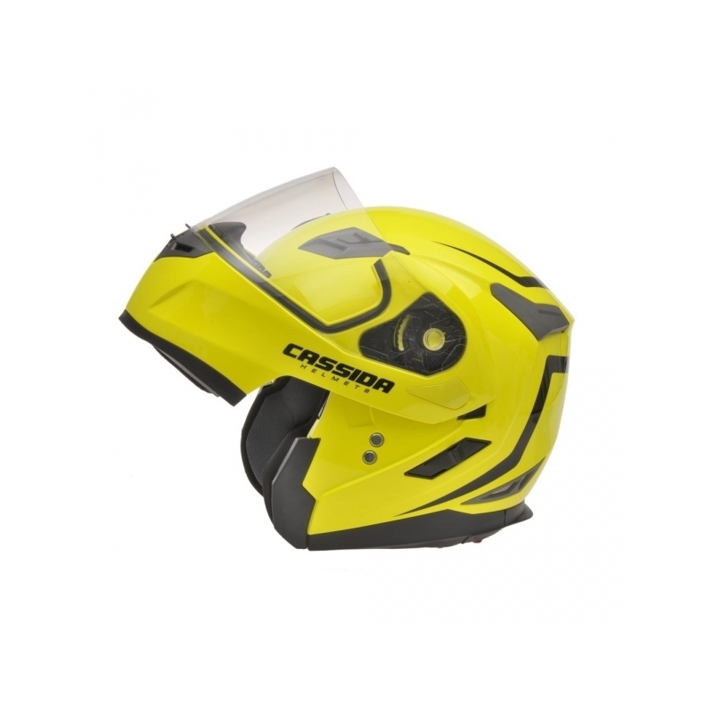 Cască de motocicletă Cassida Compress -  galbenă lichidare