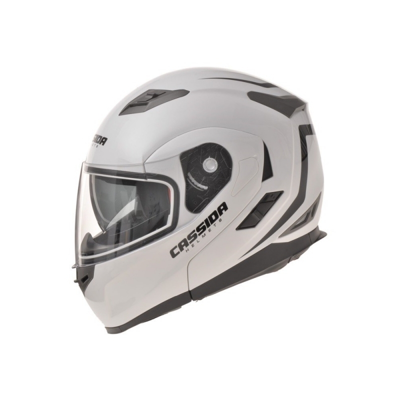 Cască de motocicletă Cassida Compress - alb perlat