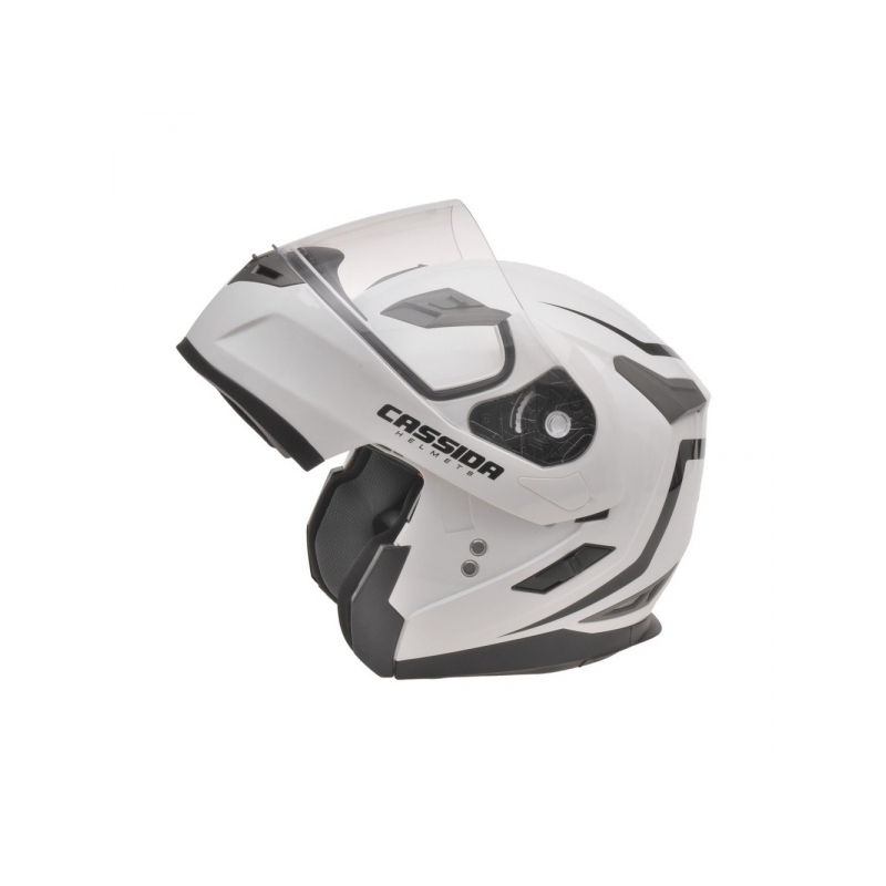 Cască de motocicletă Cassida Compress - alb perlat