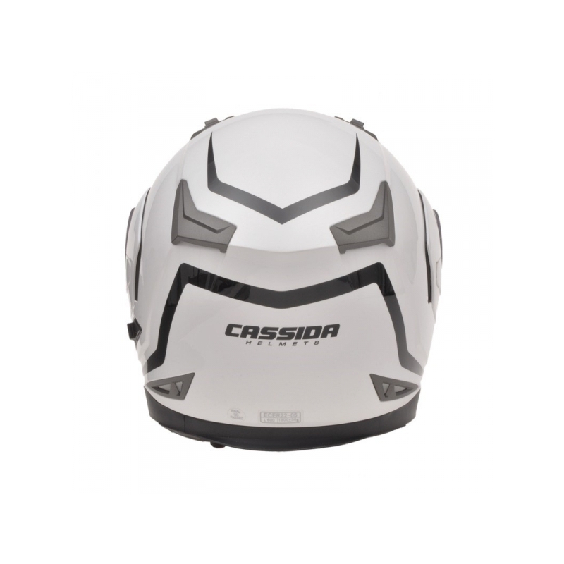 Cască de motocicletă Cassida Compress - alb perlat