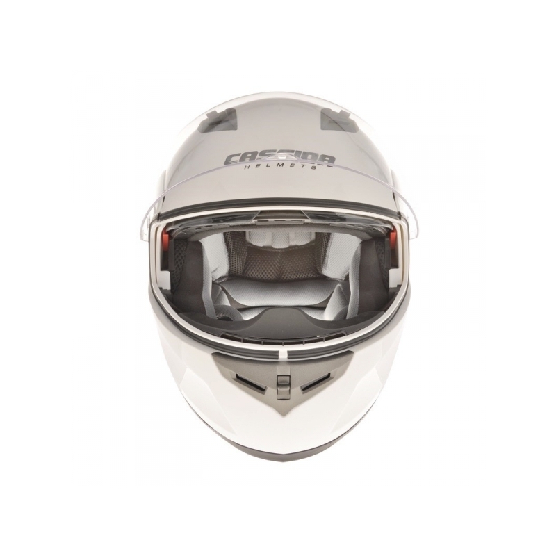 Cască de motocicletă Cassida Compress - alb perlat