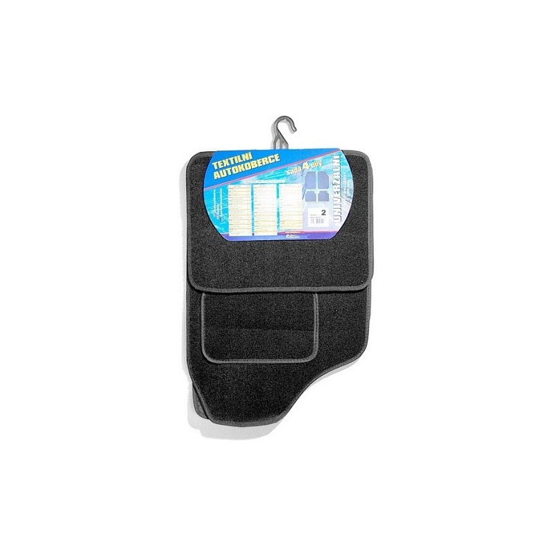 Covoare textile UNI 4pcs mărimea 2. negru
