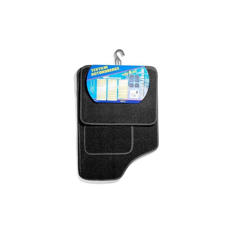 Covoare textile UNI 4pcs mărimea 3. negru