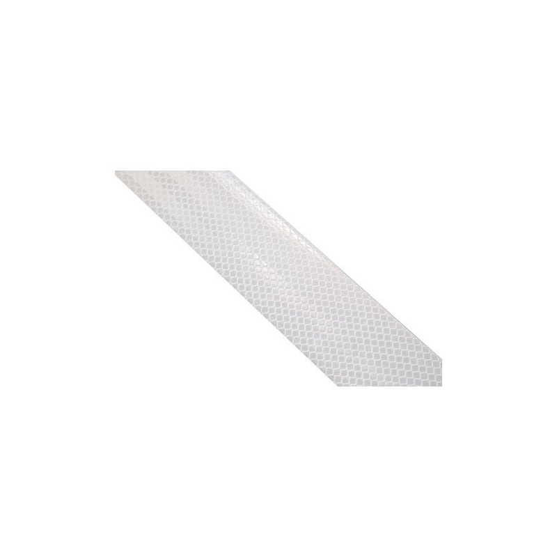 Bandă reflectorizantă autoadezivă 1m x 5cm alb