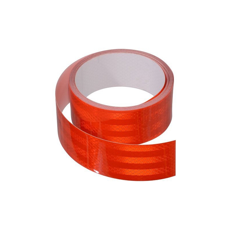 Bandă reflectorizantă autoadezivă 5m x 5cm roșu (rola 5m)