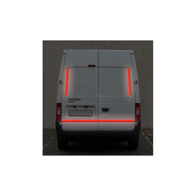 Bandă reflectorizantă autoadezivă 5m x 5cm roșu (rola 5m)