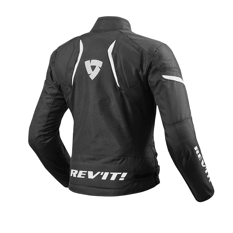 Jacheta de motociclete Revit Jupiter 2 negru și alb pentru femei lichidare