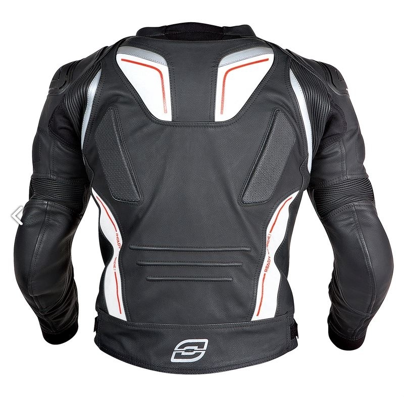 Jachetă de motocicletă Ozone Grip - alb/negru