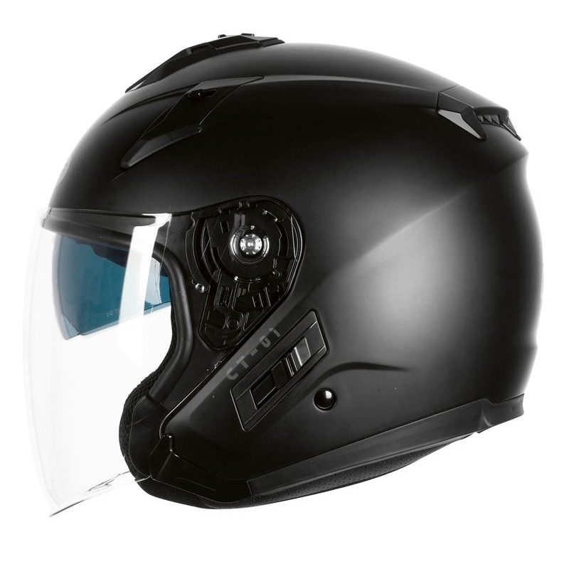 Cască de motocicletă deschisă Ozone CT-01 negru mat výprodej lichidare