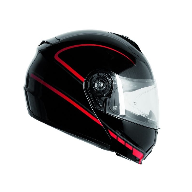 Cască de motocicletă basculantă Ozone FP-01 - negru/roșu +  Pinlock lichidare