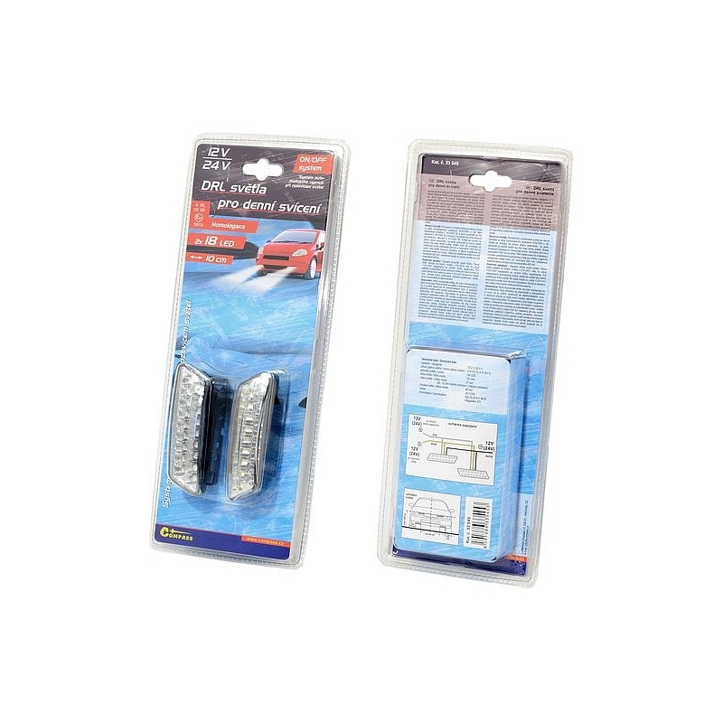 Lumini de zi RL hom. 18LED 10cm on/off 12/24V