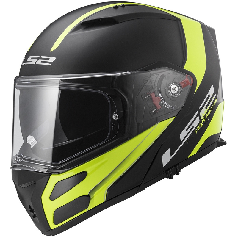 Cască de protecție LS2 FF324 Metro Rapid negru-galben mat LS2 FF324 Metro Rapid negru-galben mat