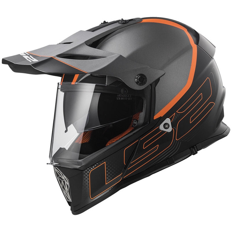 Cască de enduro LS2 MX436 Pioneer Element negru mat lichidare