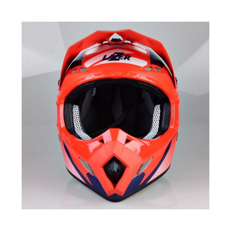 Cască de motocros Lazer MX8 X-Team Carbon roșu-albastru