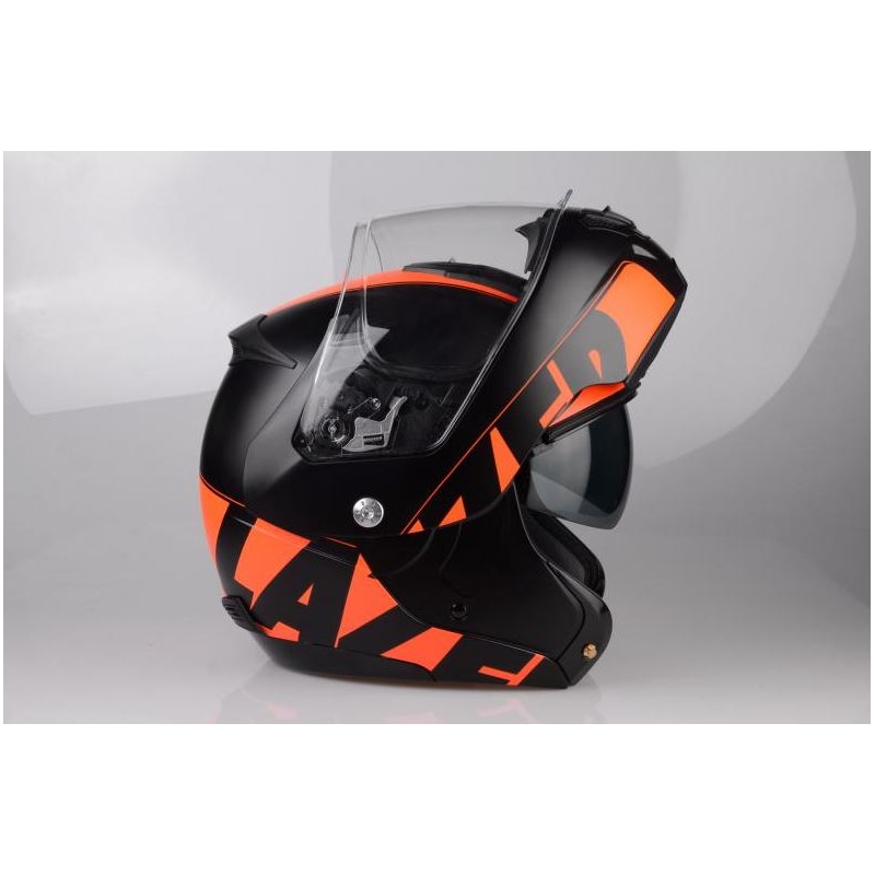 Cască de motocicletă Flip-up Lazer Lugano Raccoun portocaliu