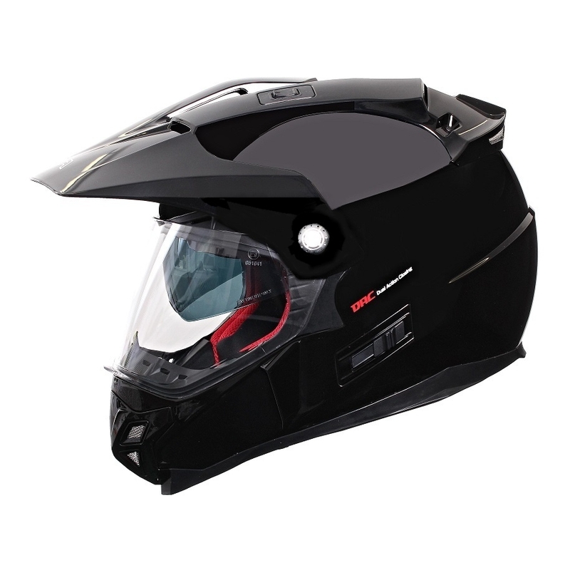 Cască de enduro cu parasolar RSA MX-01 negru lucios lichidare