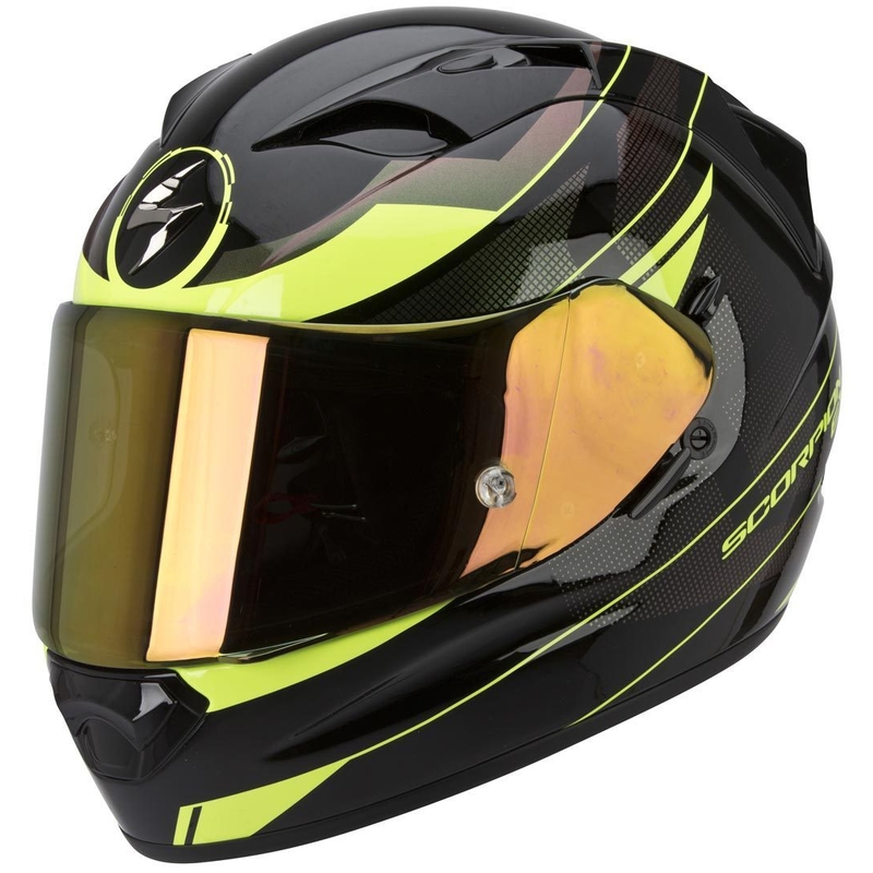 Cască integrală Scorpion EXO-1200 Air Fulmen negru-fluo galben lichidare