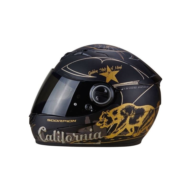 Cască integrală Scorpion EXO-490 GoldenState negru-aur lichidare