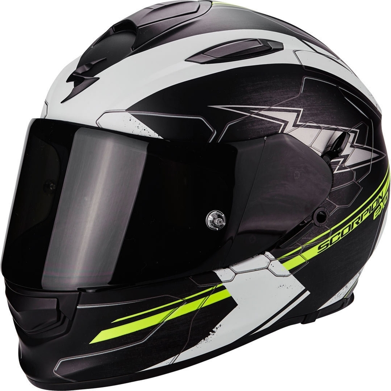 Cască integrală Scorpion EXO-510 Air Cross negru-alb-alb-fluo galben lichidare
