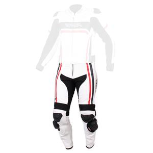 Pantaloni de motociclete pentru bărbați RSA Virus alb-negru-roșu výprodej lichidare
