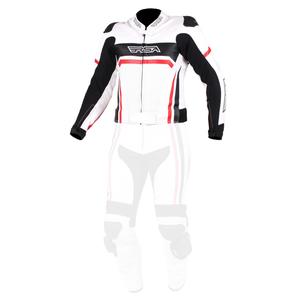 Jacheta de motociclete pentru bărbați RSA Virus alb-negru-roșu lichidare