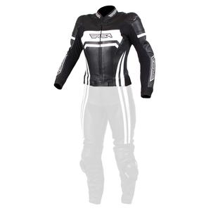 Jacheta de motociclete pentru femei RSA Virus negru și alb Vânzare de motociclete lichidare