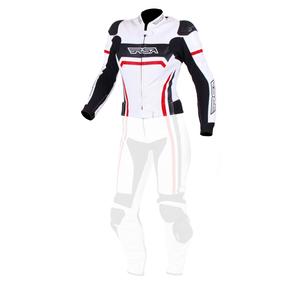 Jacheta de motociclete pentru femei RSA Virus alb-negru-roșu lichidare
