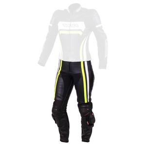 Pantaloni moto pentru femei RSA Virus negru-alb-alb-albastru-galben-fluo výprodej lichidare