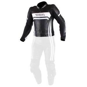 Jacheta de motociclete pentru bărbați RSA Virus negru și alb výprodej lichidare