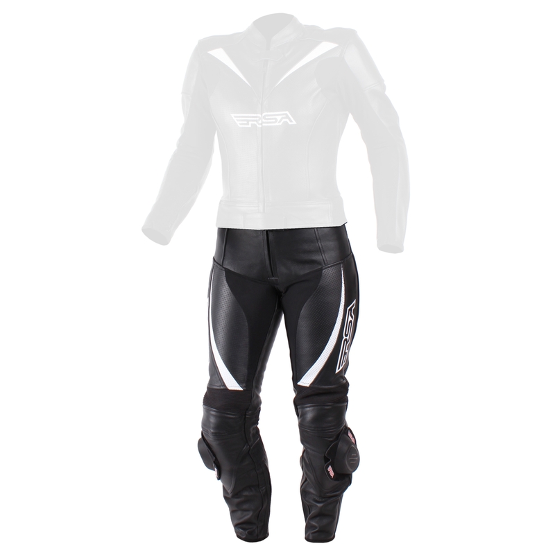 RSA Destiny 2 Negru și alb pentru femei RSA Destiny 2 Negru și alb pantaloni de motociclete výprodej lichidare