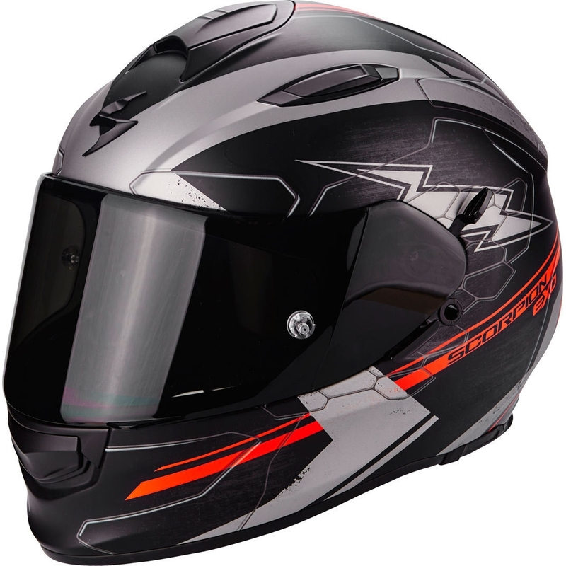 Cască integrală Scorpion EXO-510 Air Cross negru-argintiu-roșu neon lichidare