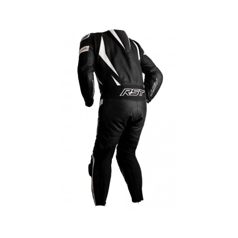Costum de motociclist RST Tractech Evo 4 CE negru și alb dintr-o singură bucată lichidare
