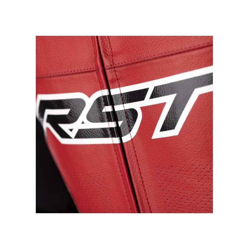 RST Tractech Evo 4 CE negru-alb-roșu costum de motociclist dintr-o singură bucată RST Tractech Evo 4 CE lichidare