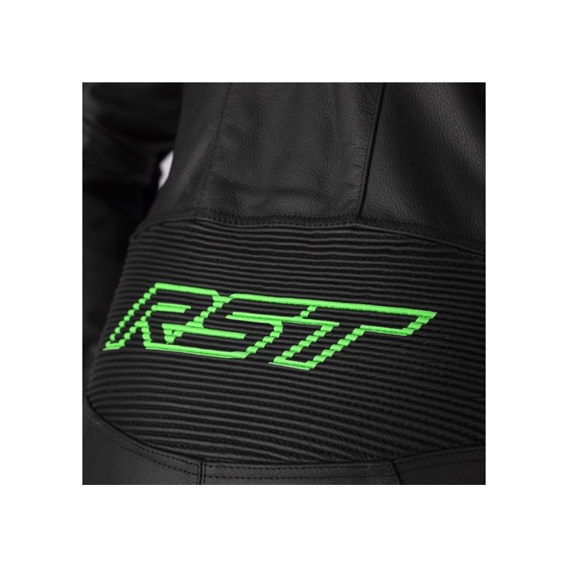 Costum de motocicletă dintr-o singură bucată RST S1 CE negru-cenușiu-verde-fluo lichidare