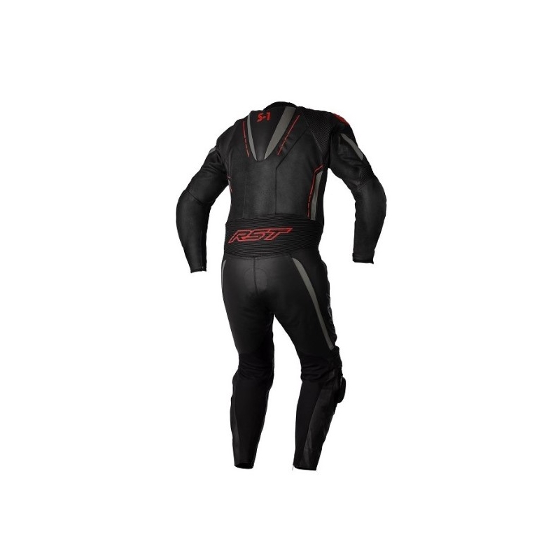 Costum de motocicletă dintr-o singură bucată RST S1 CE negru-gri-roșu lichidare