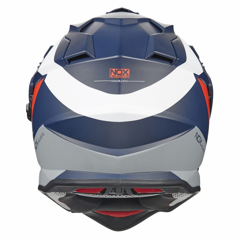 Cască de enduro NOX N312 BLOCK 2022 gri-alb-roșu-albastru
