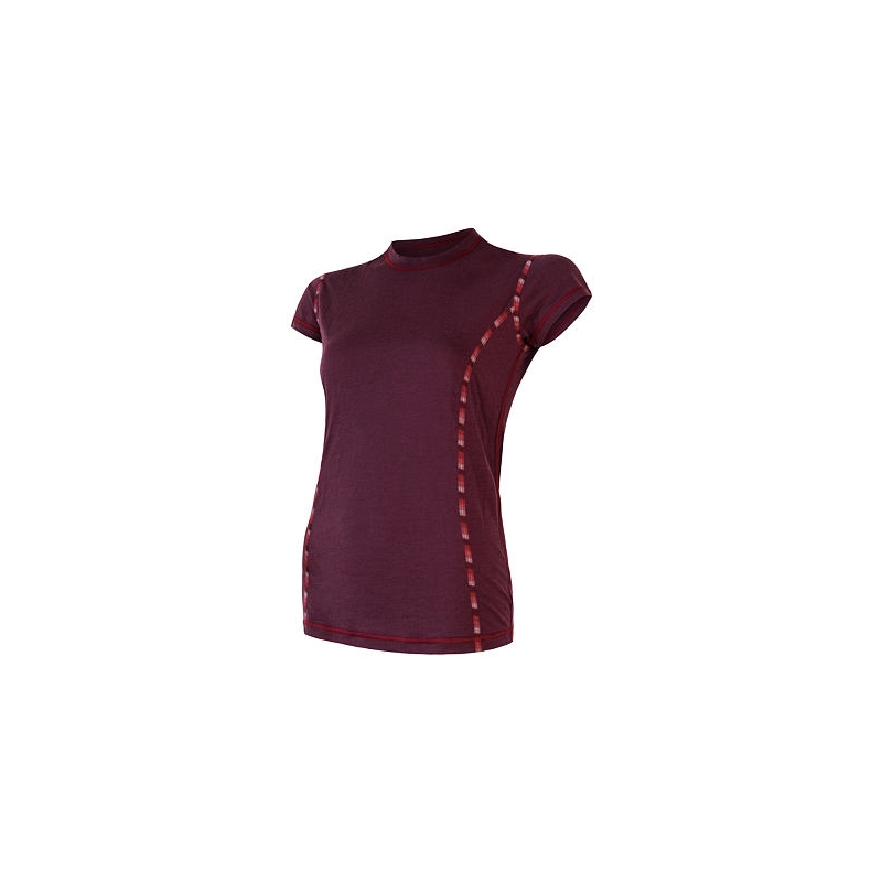 Femei Sensor Merino Air T-shirt burgundy lichidare
