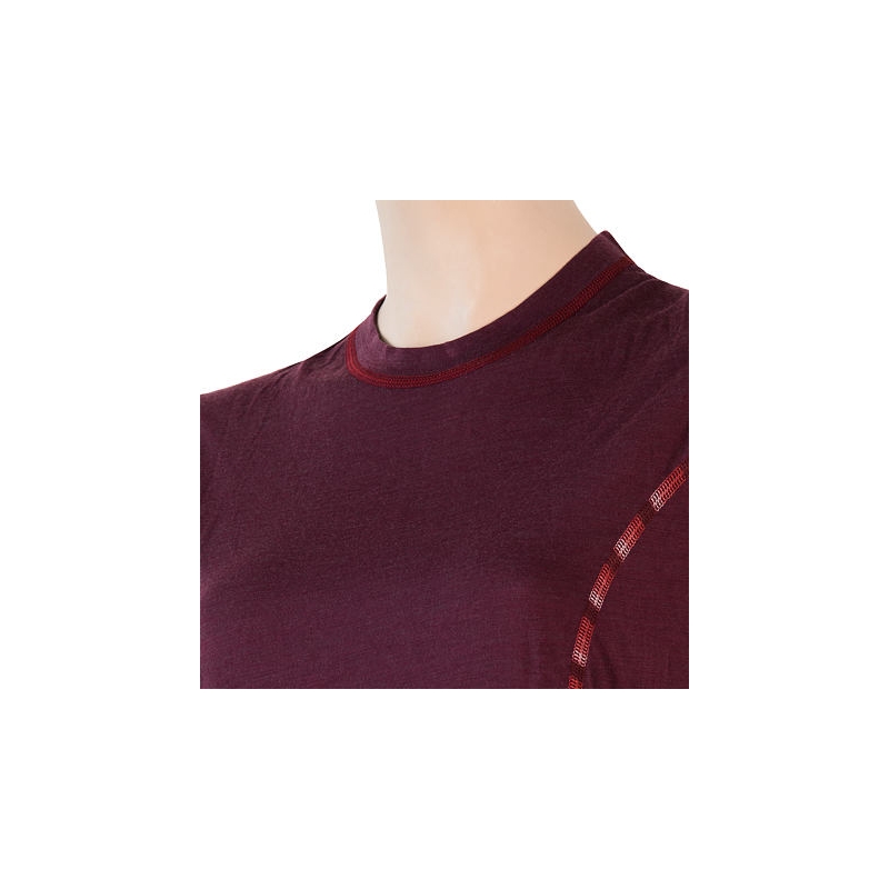 Femei Sensor Merino Air T-shirt burgundy lichidare