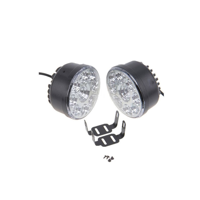 Lumini de zi Superlight DRL 9 LED-uri rotunde