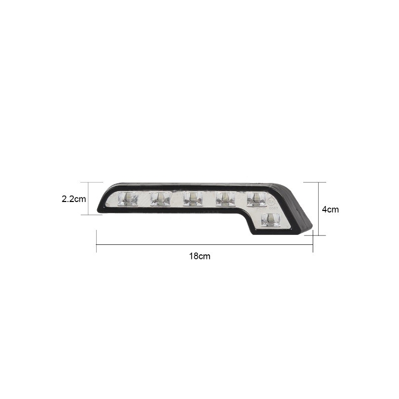 Lumini de zi Superlight RL 6 LED-uri 400 LM curbate