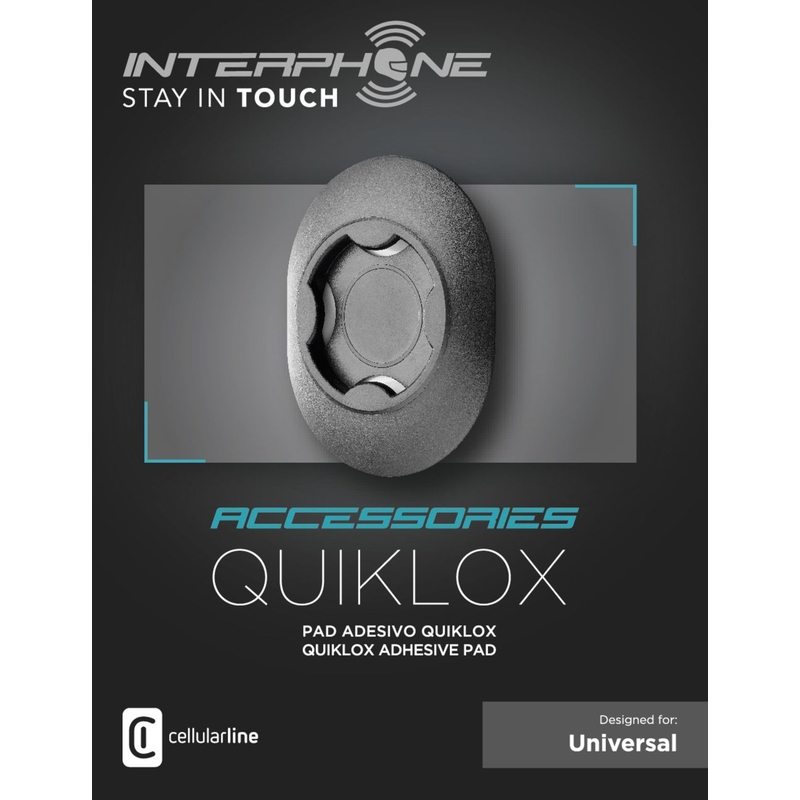 Interphone SMQUIKLOXPAD bază adezivă pentru suporturi QUIKLOX negru