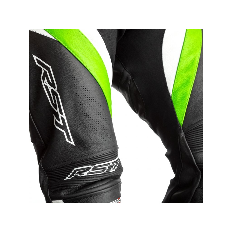 Pantaloni de motocicletă RST Tractech Evo 4 CE negru-alb-verde lichidare